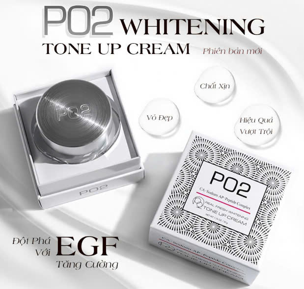 Kem kích trắng da váng sữa Po2 Tone Up Cream