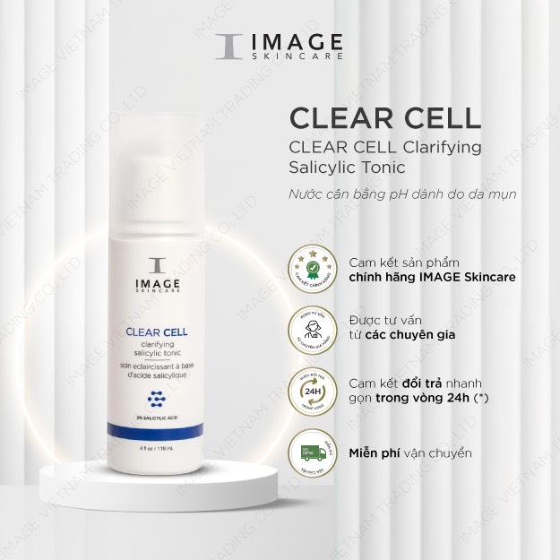 N­ước cân bằng PH dành cho da mụn Image Clear Cell Clarifying Salicylic ...