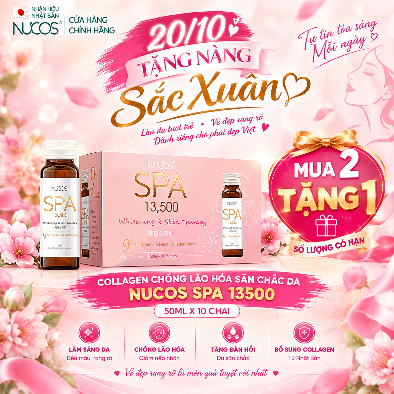 Nước uống Collagen Nucos Spa 13,500mg
