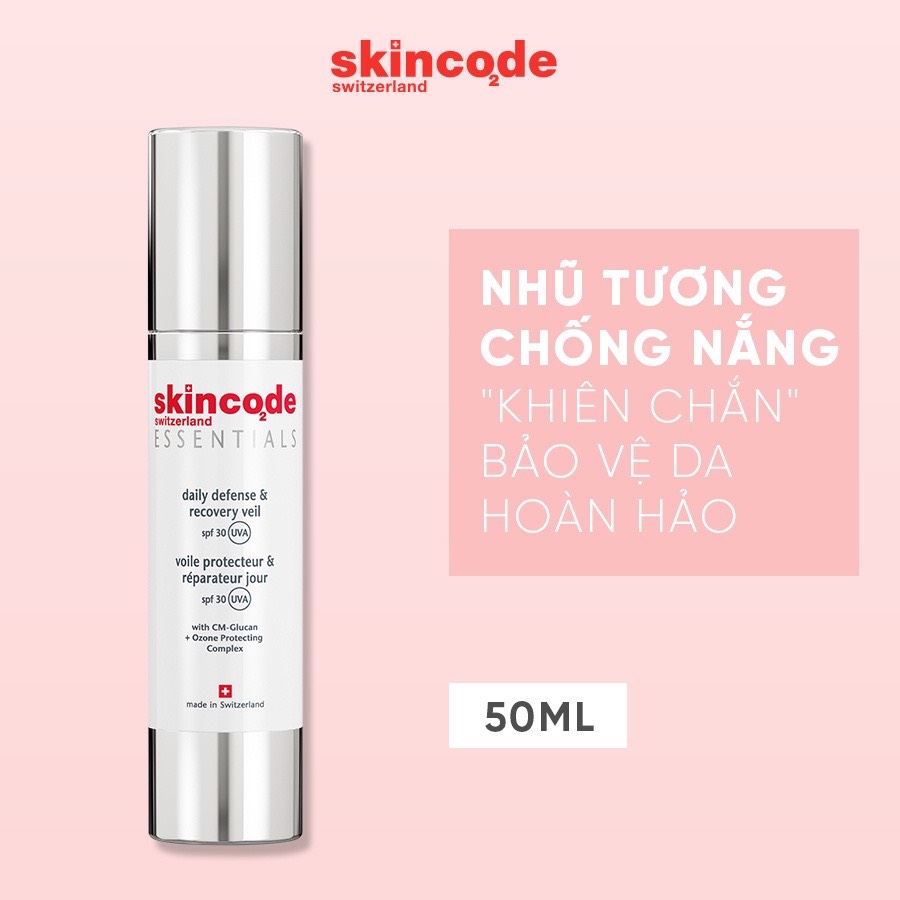 Nhũ tương chống nắng Skincode Essentials Daily Defense & Recovery Veil SPF30