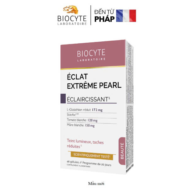 Biocyte Éclat Extrême Pearl – Viên Uống Giúp Giảm Nám, Trắng Da, Chống Nắng 40 viên