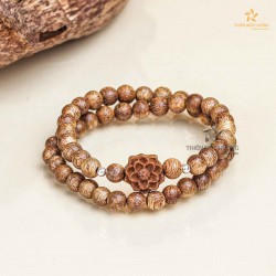 Vòng tay Trầm Hương Sen Trầm Đôi – Trầm Tốc Việt Nam