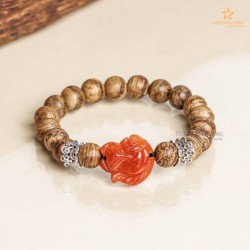 Vòng tay Trầm Hương Hồ Ly Đá – Trầm Hương Indo Vân Hoa