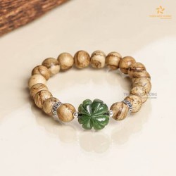 Vòng tay trầm hương Tứ Diệp Bảo – Trầm Hương Indo Vân Hoa