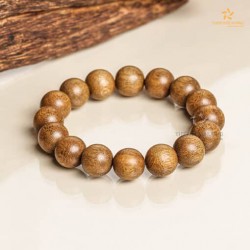 Vòng tay trầm hương tròn đơn – Trầm Tốc Việt Nam Vân Dọc