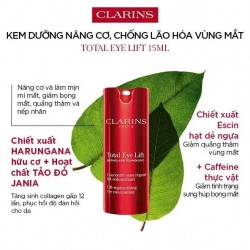 Kem Dưỡng Nâng Cơ, Chống Lão Hóa Vùng Mắt Clarins Total Eye Lift 15ml