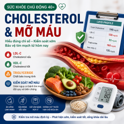 Cholesterol & Mỡ Máu Là Gì? Cách Đọc Chỉ Số, Nguyên Nhân, Nguy Cơ và Cách Chăm Sóc Chủ Động Tuổi 40+