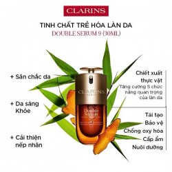 Tinh chất chống lão hóa toàn diện Clarins Double Serum G9 [Hydric+Lipidic System] 30ml