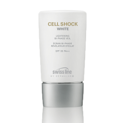 Sữa dưỡng bảo vệ và làm sáng da Swissline Cell Shock White Lightening Bi-Phase Veil SPF 35/PA++ - REF.1815