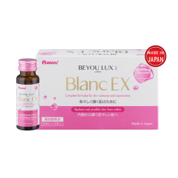 Nước uống placenta & collagen 2in1 Beyou Lux Blanc EX giúp sáng da, trị sạm nám và làm trắng da (50ml x 10 chai)