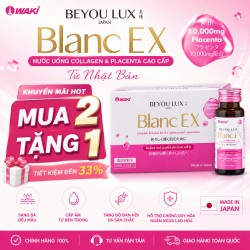 Nước uống placenta & collagen 2in1 Beyou Lux Blanc EX giúp sáng da, mờ sạm nám và làm trắng da (50ml x 10 chai)