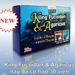 Viên uống hỗ trợ điều trị ung thư King Fucoidan & Agaricus 30 viên 