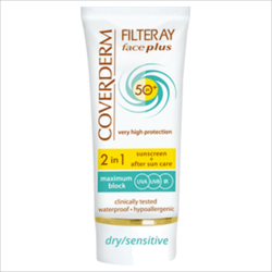 Kem chống nắng cho da khô, da nhạy cảm Coverderm Filteray Face Plus SPF50+ Dry Sensitive Tinted 