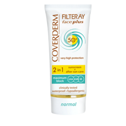 Kem chống nắng cho da thường Coverderm Filteray Face Plus SPF 50+ Normal Tinted 