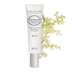 Kem chống nắng trân châu mai L’Occitane Reine Blanche Illuminating UV Shield SPF50