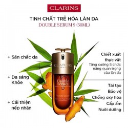Tinh chất chống lão hóa toàn diện Clarins Double Serum G9 [Hydric+Lipidic System] 50ml