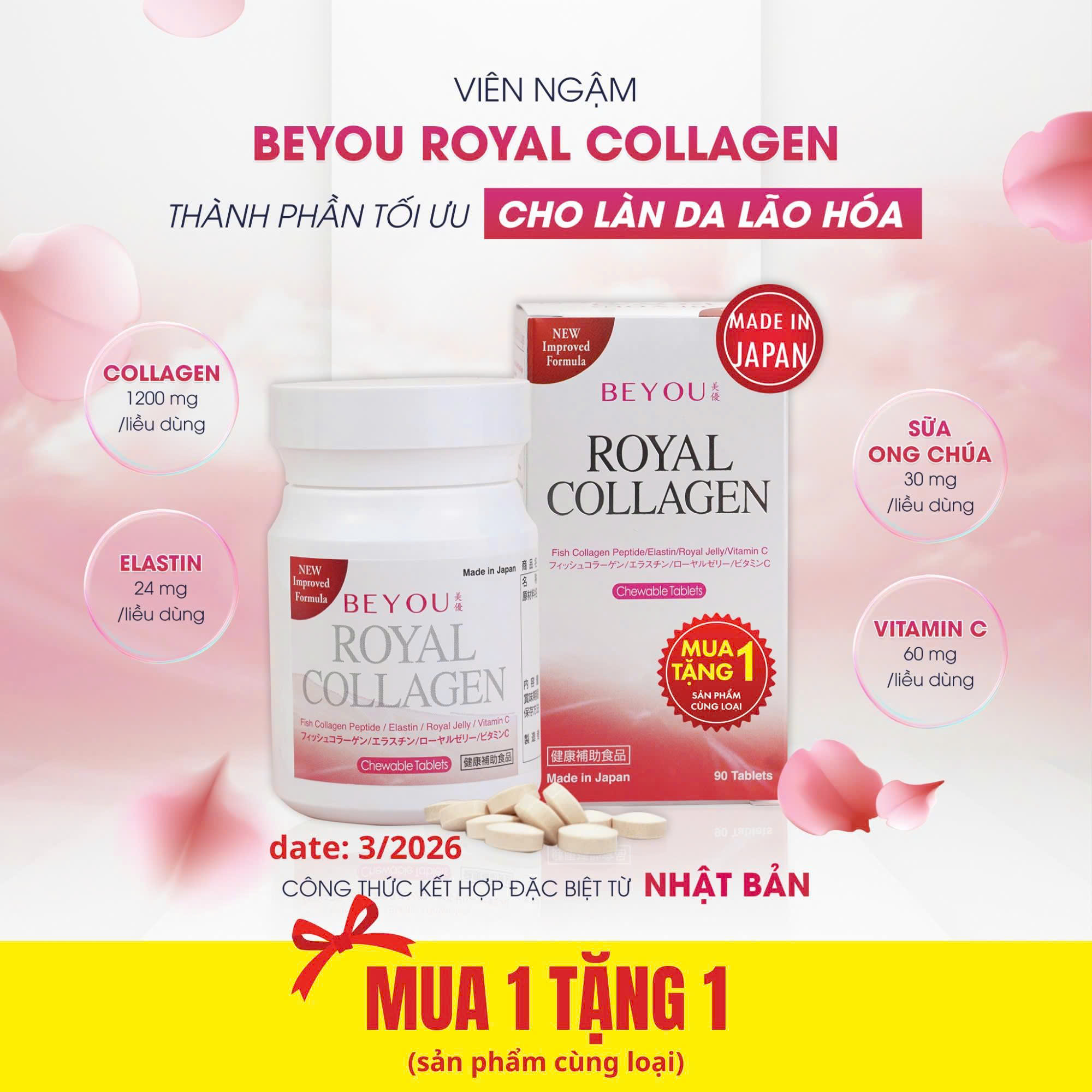 Viên uống Royal Collagen Beyou 90 viên
